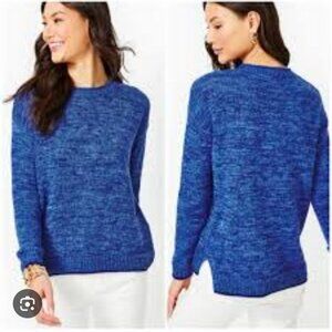 LILLY PULITZER | Bayport Cotton Crew Sweater Navy Blue Sz XL